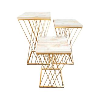 Trio de mesa Treliça kit 3 peças festa decoração em Oferta na Shopee