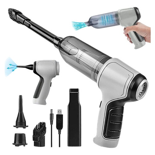 Mini Soprador Aspirador De Pó 2em1 USB Portátil Recarregável Ideal para Informática e Automotivo