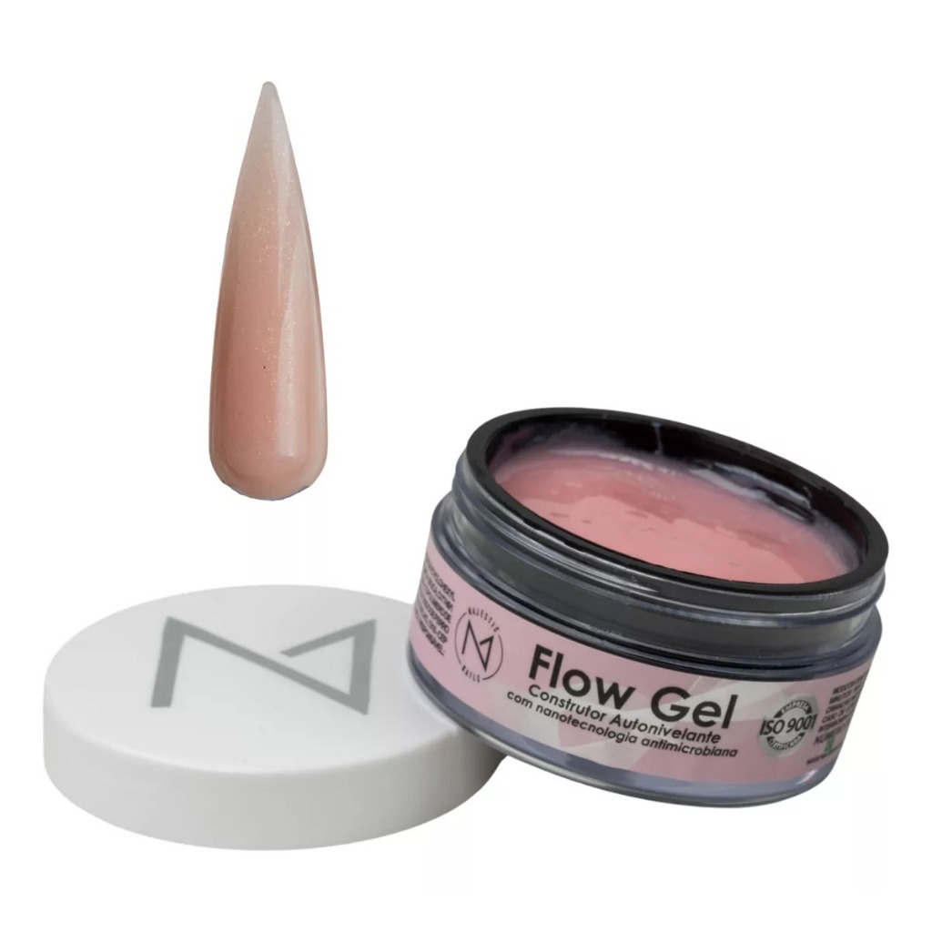 Gel Flow Autonivelante -14g Com Glitter Rose Flow - Majestic