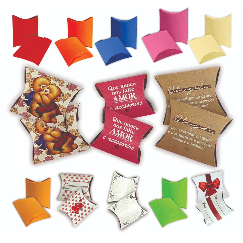 Caixinha Bijou travesseiro Para Joias Pequeno - 100 Unid