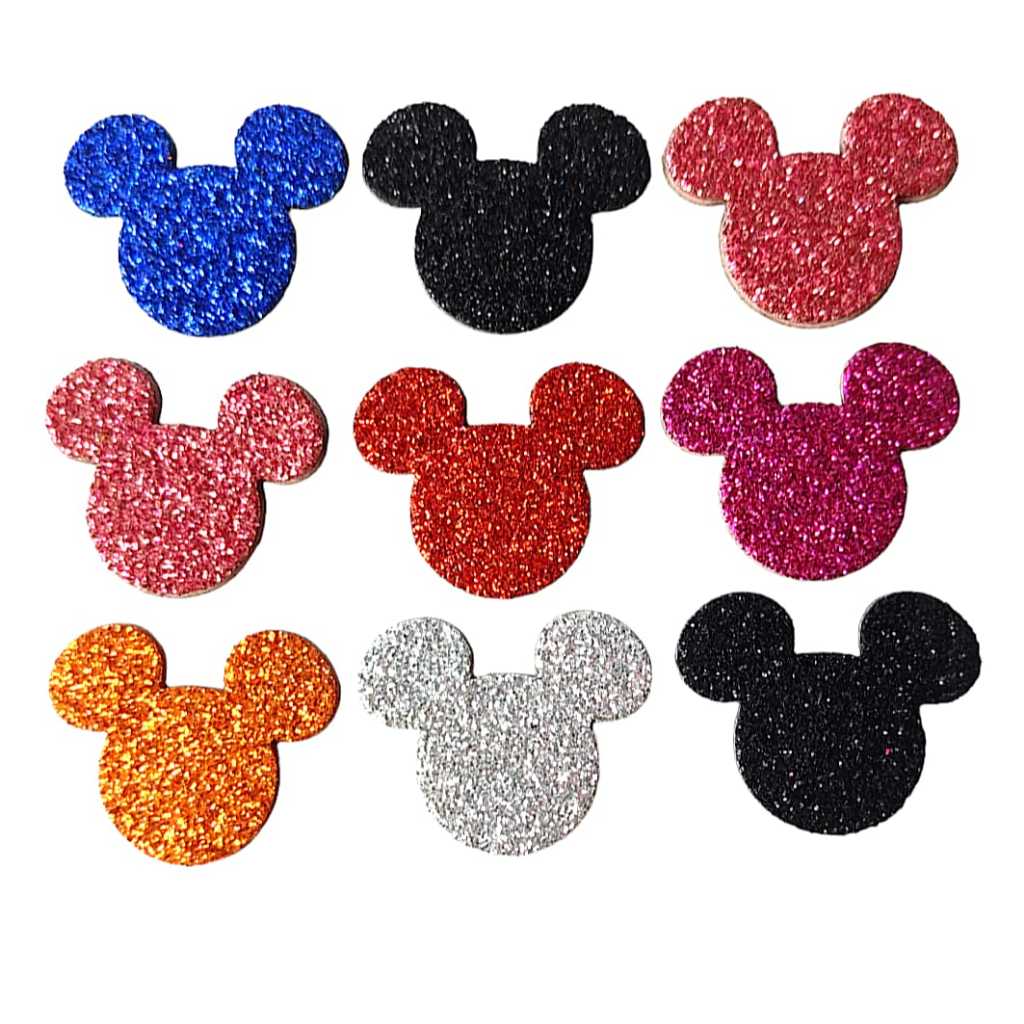 Kit 100 Adesivos Mickey/Minie E.v.a Coloridos Pet Shop Aplique Piercing em Oferta na Shopee