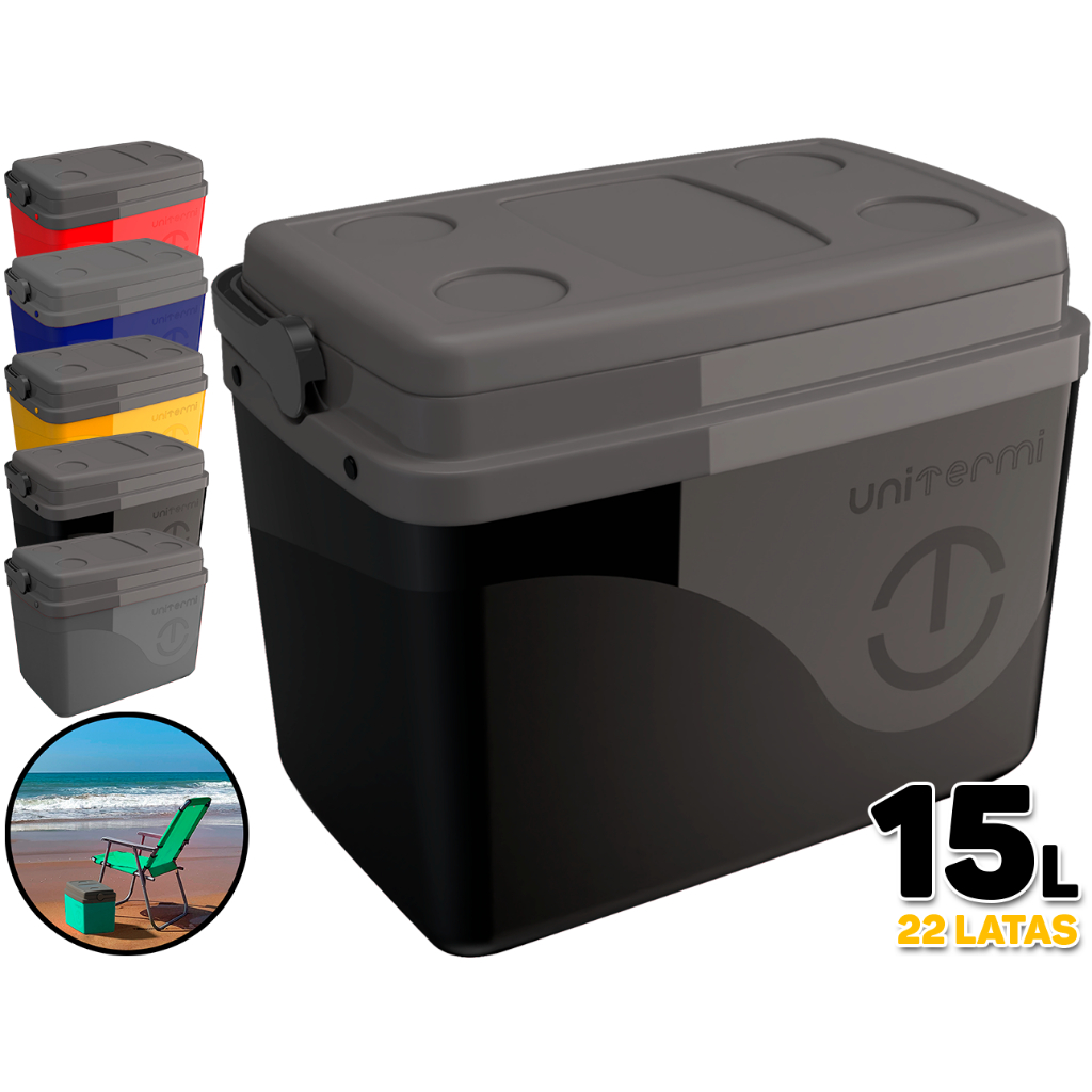 Caixa Térmica Cooler Bolsa 15 Litros Floripa Para Praia Camping Viagem Com Alça 22 Latas Termolar Cores Variadas Unitermi