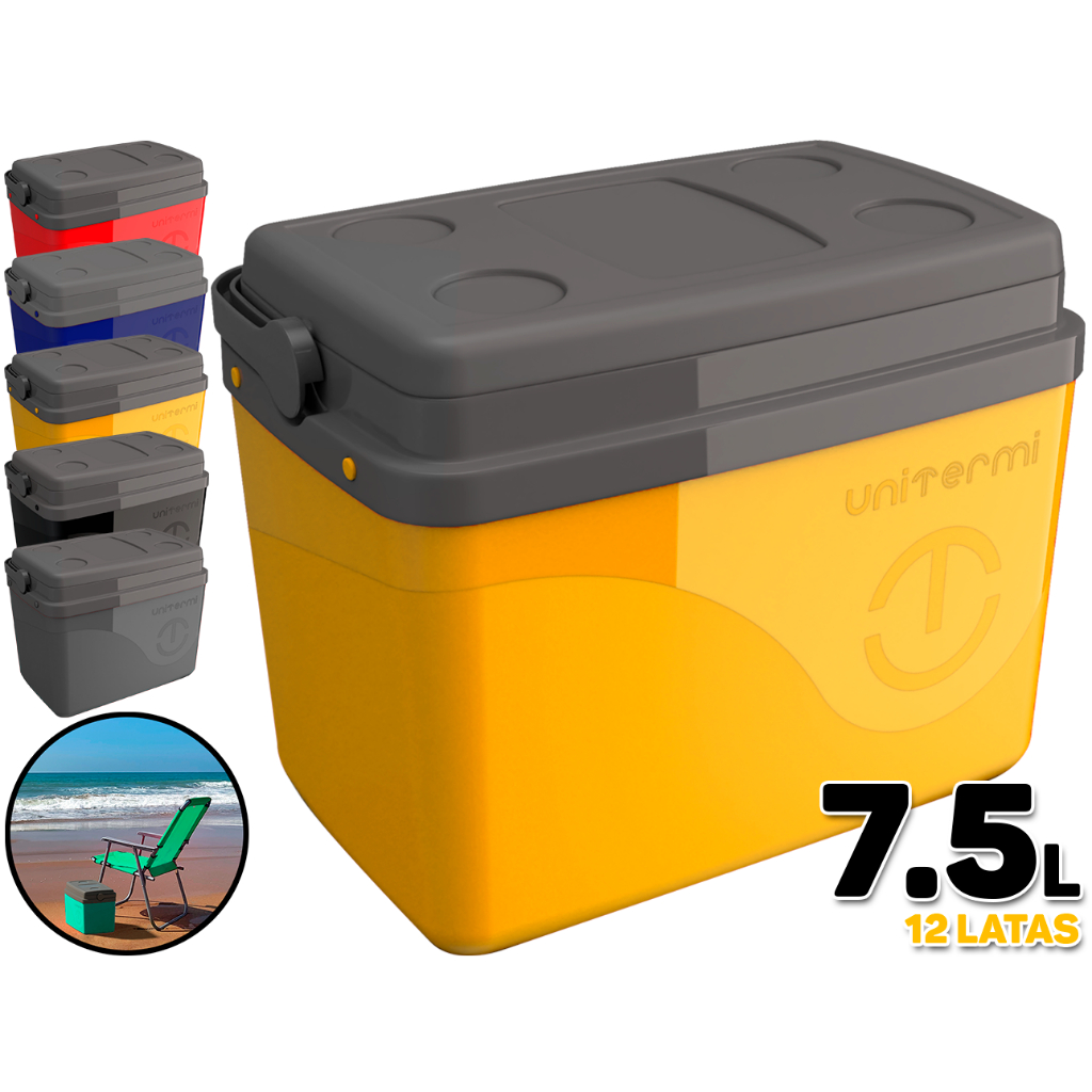 Caixa Térmica Cooler Bolsa 7,5 Litros Floripa Para Praia Camping Viagem Com Alça 12 Latas Termolar Cores Variadas Unitermi