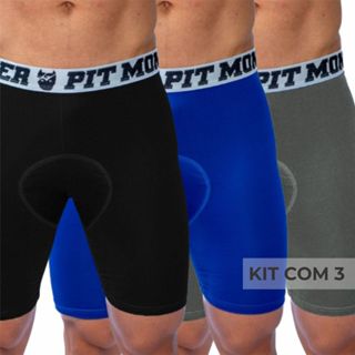 Kit 3 Bermudas Térmica Segunda Pele Microfibra Proteção UV50+PitMonster em Oferta na Shopee