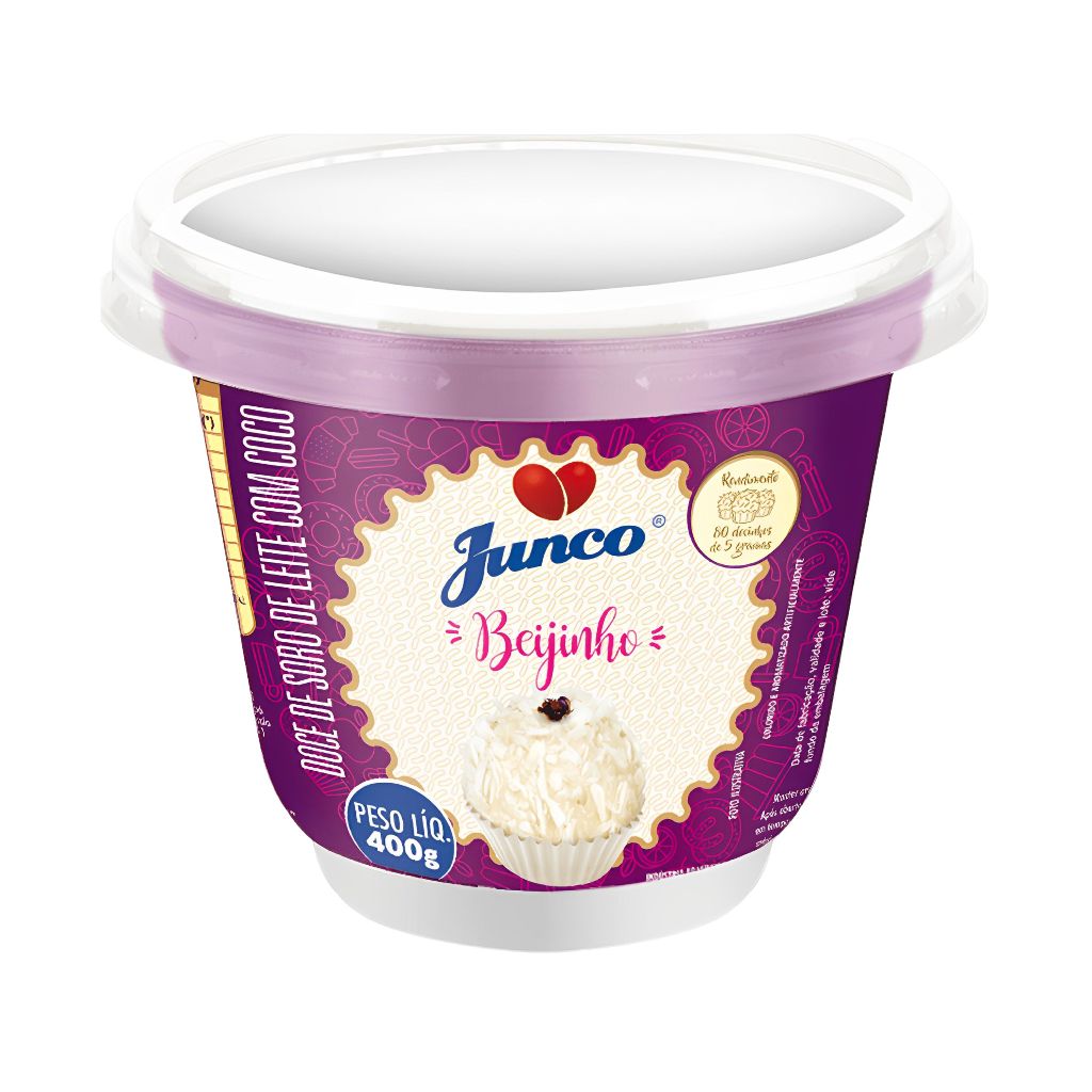 Pote Brigadeiro Doce Sabor Beijinho 400g Junco Pronto Para Enrolar e Rechear