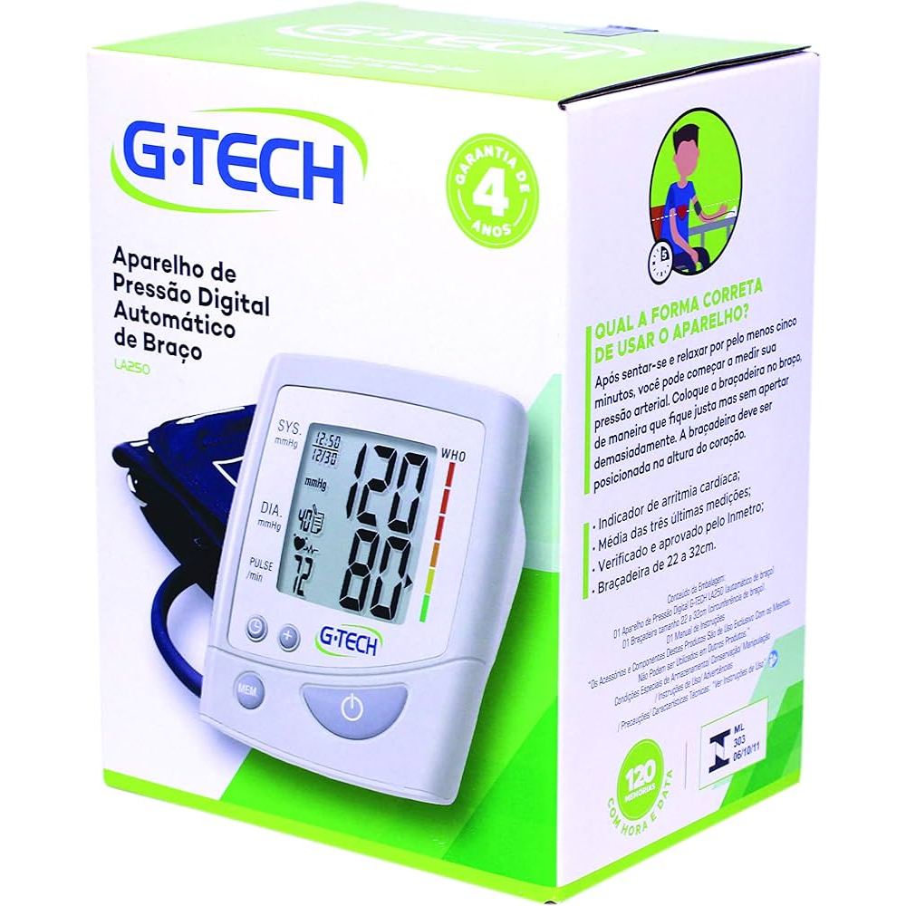 Aparelho De Pressão De Braço Linha Home La250 G-tech | Monitor de pressão arterial de braço hem-7142 omron em Oferta na Shopee