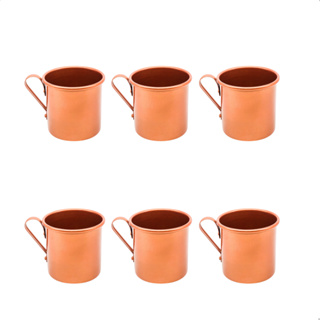 Kit 6 Caneca Moscow Mule Alumínio Pintado Linha Premium 350ml em Oferta na Shopee