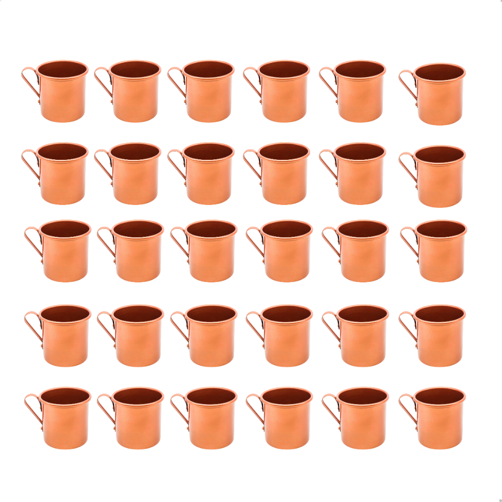 Kit 50 Canecas Moscow Mule Alumínio Pintado Linha Premium 350ml em Oferta na Shopee