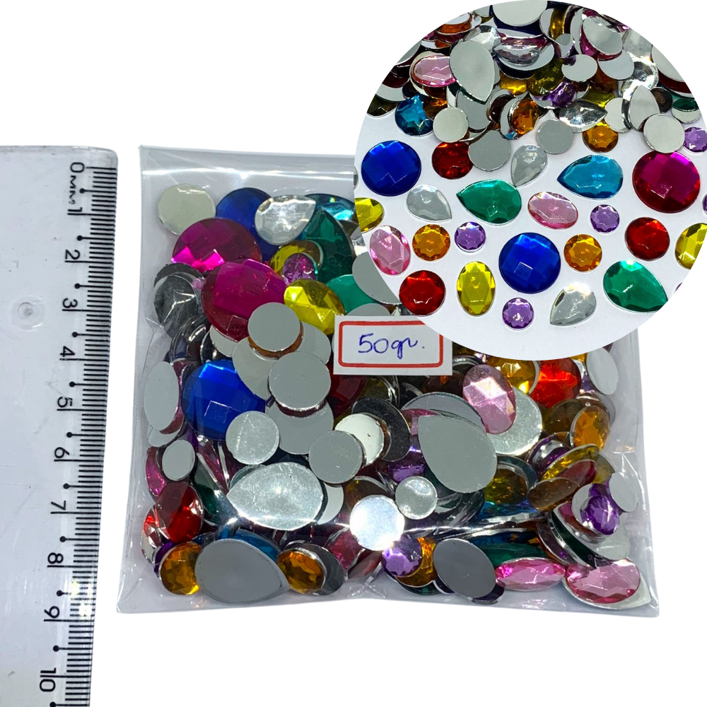 Mix Chaton Colorido Colagem Variados 0,8 a 1,8cm 50 gramas