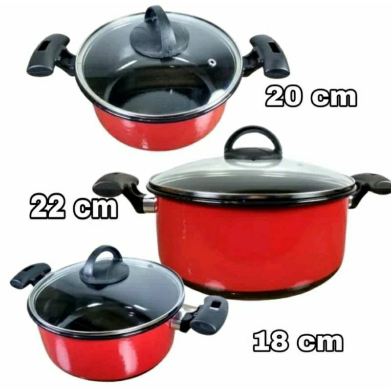 cacarola  panela esmaltado  indução fogão  cooktop fogão a gás kit 3 pecas