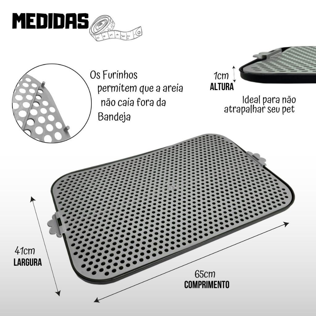 Kit Sanitário Canino Xixi Dog Cinza e Rosa Tapete Higiênico