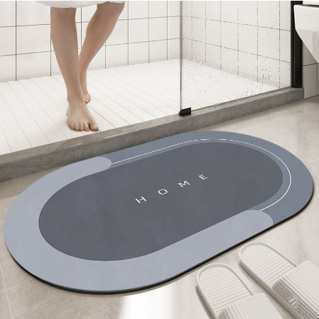 Tapete de banho piso banheiro antiderrapante super absorvente secagem rápida