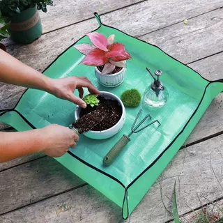 Tapete Esteira de Jardinagem para Transplante de Plantas Impermeável e Dobrável 50x50cm