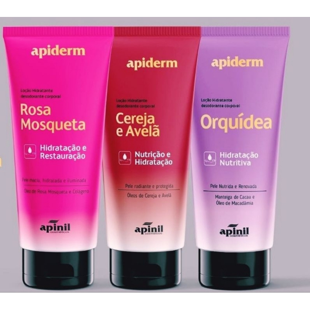 Loção Hidratante Apiderm Desodorante Corporal Facial Pés e Mãos 190g Apinil