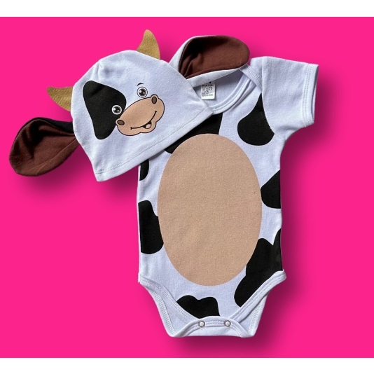 Kit para mesversário no tema de Bezerro, para meninos. Tetê da mamãe