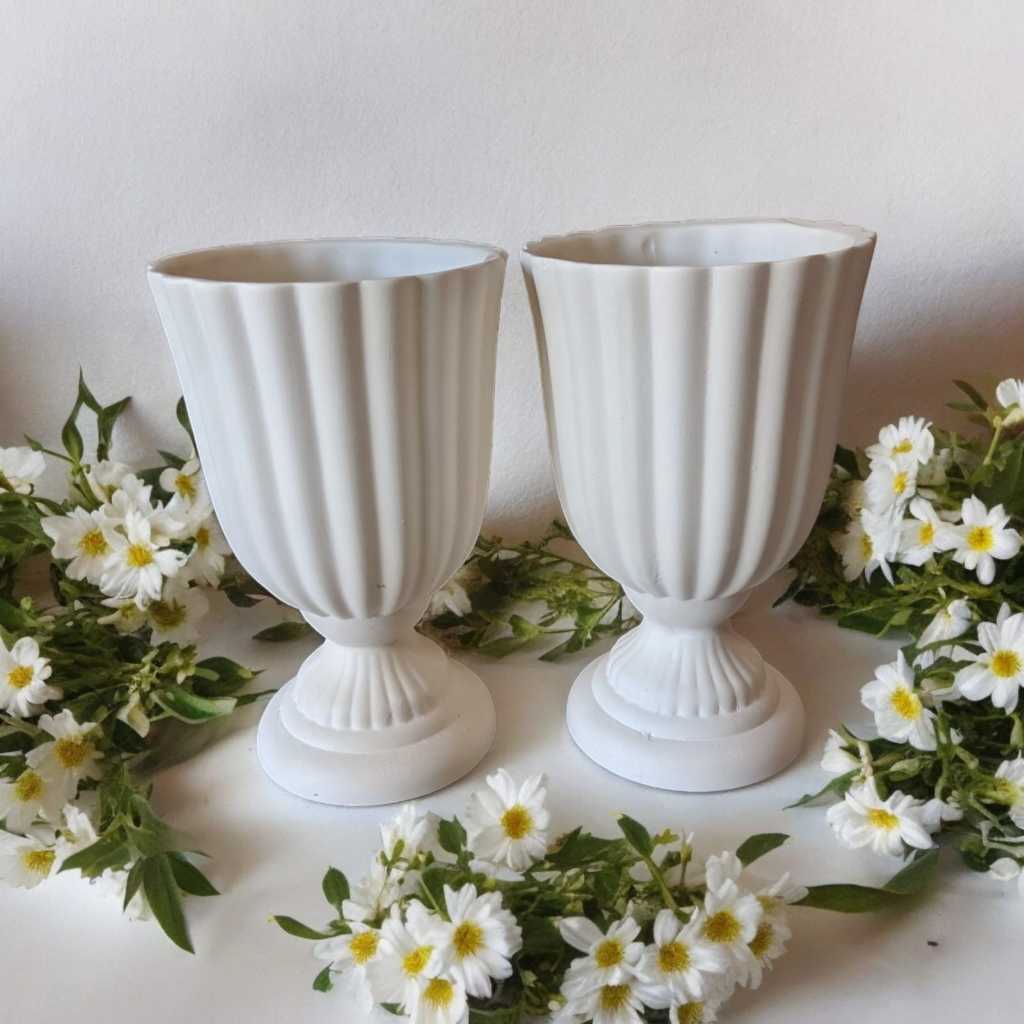Par De Vasos Taças para Flores em Cerãmica fosca modernos Decorativo decoração para pintar