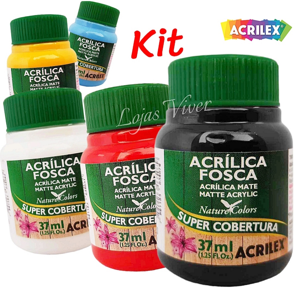 Tinta Acrílica Fosca 37ml - Acrilex (Parte1) em Oferta na Shopee