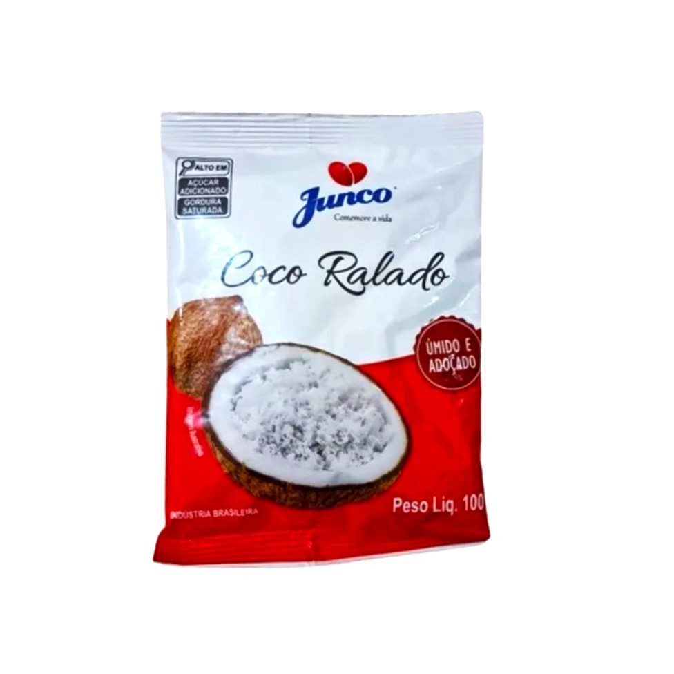200g Coco Ralado Úmido e Adoçado Junco - Coco Ralado para Doces Beijinho Coco Confeitos Doce Bolo