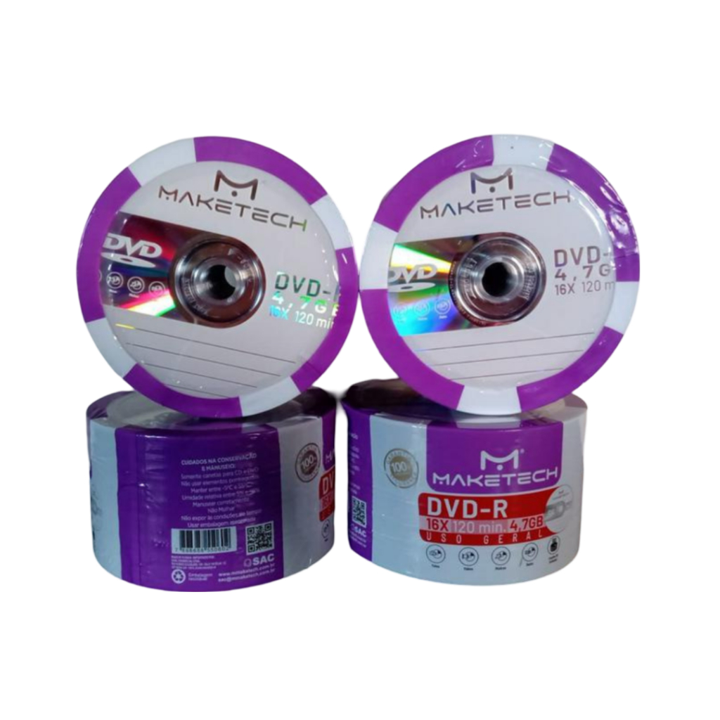 DVD-R 4.7GB 1-16X - Maketech - 200 unidades