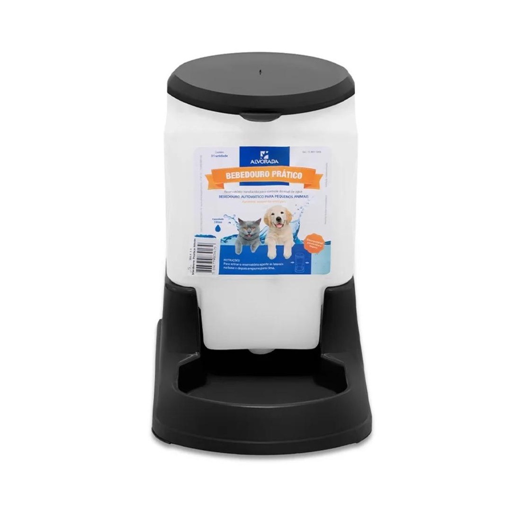 Bebedouro Automático 3 Litros Cães E Gatos Prático Alvorada