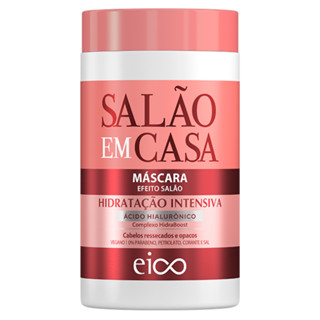 Eico Máscara Creme Tratamento Capilar Salão Em Casa Hidratação Intensiva Ácido Hialurônico Vegano 1kg Cabelos Ressecados