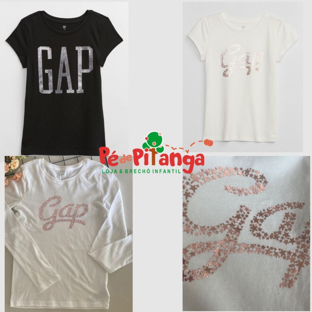 Camiseta t-shirt Gap infantil menina (Blusinhas)