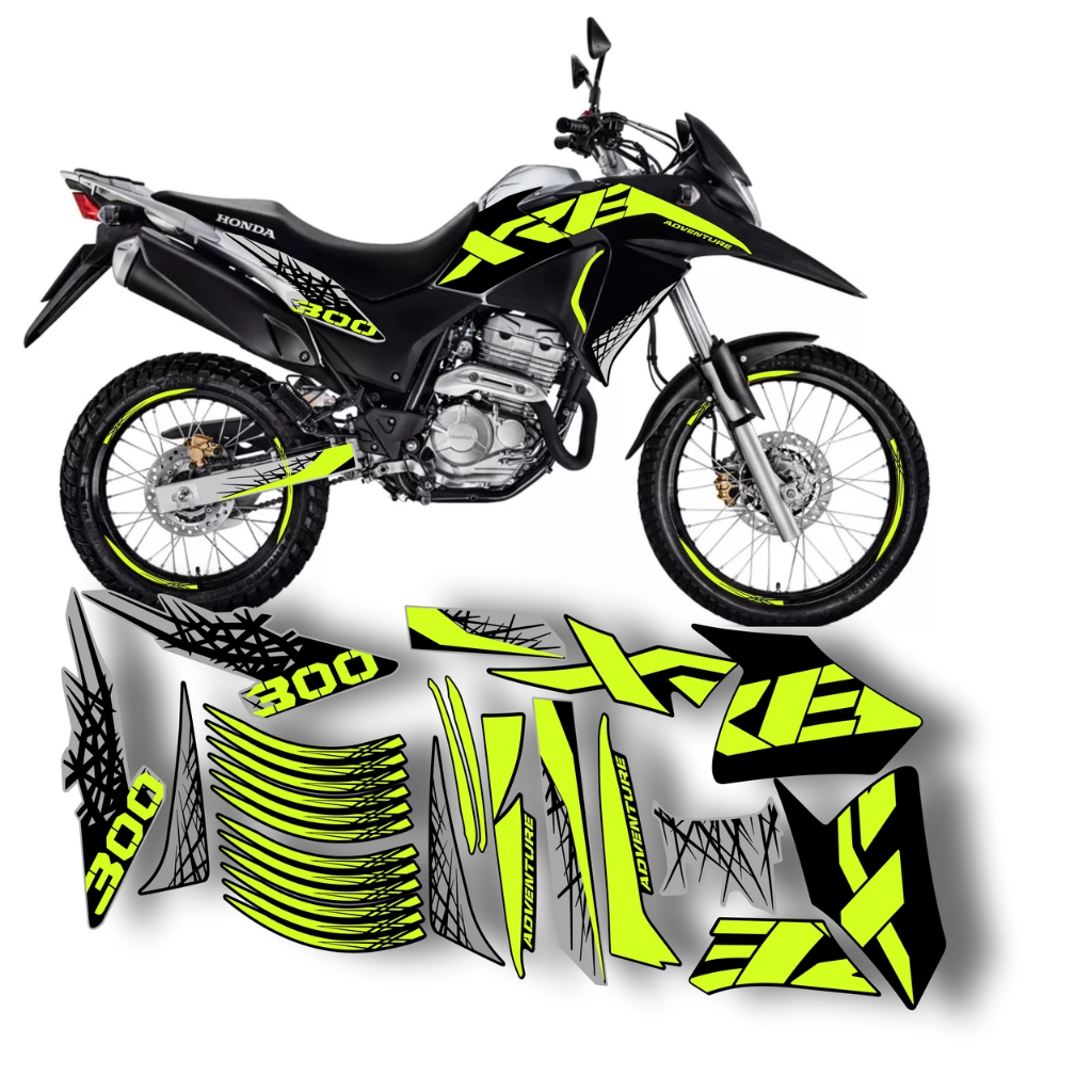Kit Jogo Faixas Adesivos Emblemas XRE 300 Adventure 2016 a 2018 Varias Cores Laminada em Oferta na Shopee