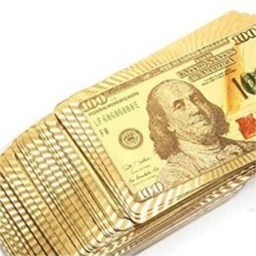 3 Pcs Conjunto Baralho CartãO De Jogo Dourado 24K Prova D'áGua PromoçãO