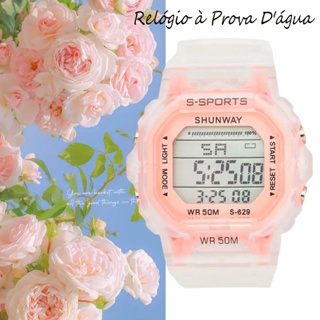 Relogio Digital Feminino Original Infantil A Prova D'Água Quadrad Eletrônico Da Moda em Oferta na Shopee