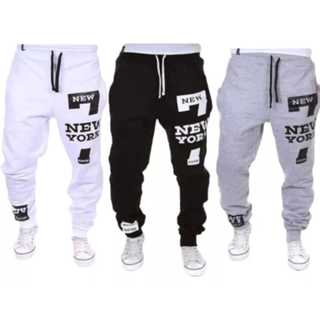 KIT 3 Calças de Moletom New York Academia Jogger Academia