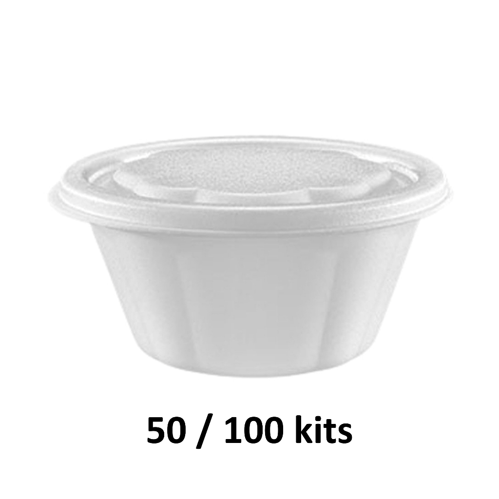 Cumbuca BM500 Isopor Bom Apetite C/ Tampa Ideal Para Caldos Sopas Açaí Saladas 500ml