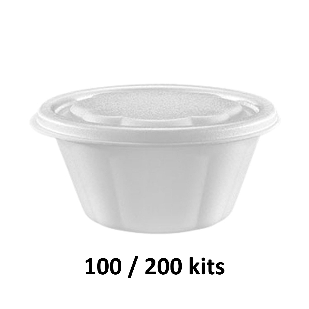 Cumbuca BM500 Isopor Bom Apetite C/ Tampa Ideal Para Caldos Sopas Açaí Saladas 500ml