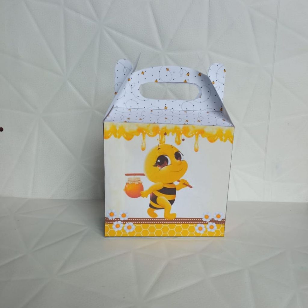 Caixa Lancheira Abelhinha - Lembrancinha Personalizada - Caixinhas Personalizadas - Festa Infantil
