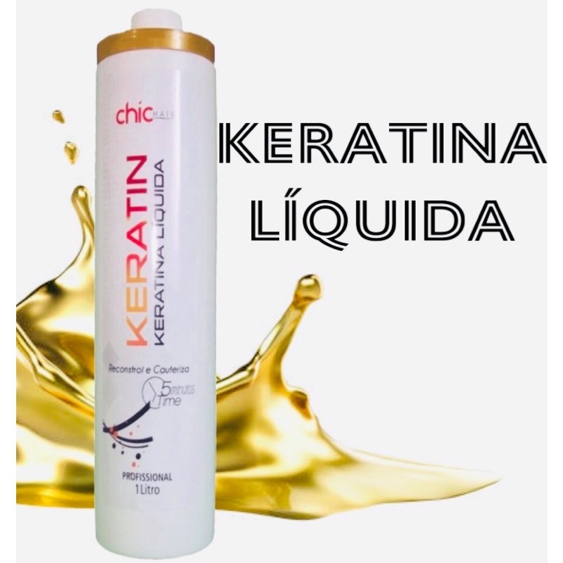 1 Litro De Queratina Liquida Reconstruçao Chichair em Oferta na Shopee