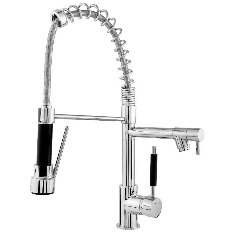 Torneira Gourmet Bancada Cozinha Flexível Misturador extensor ducha cromada preto dourado  blz