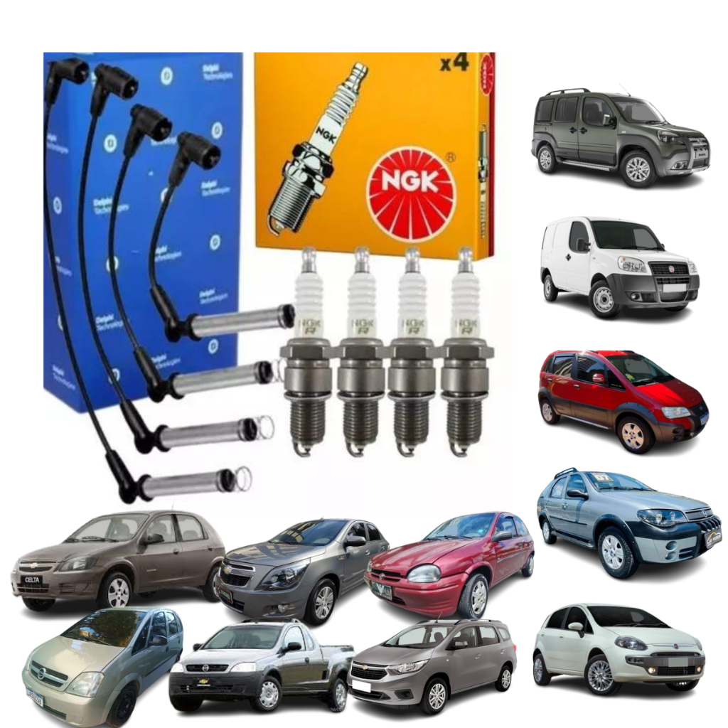 Kit Jogo Cabo + Vela Original Corsa Celta Classic Meriva Montana Spin em Oferta na Shopee