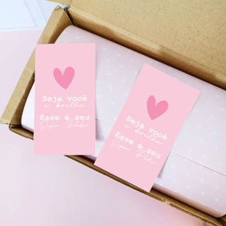 50/100uni Cartão Seja Você 5x9cm - Cartão com frase de agradecimento ao cliente - Modelo Novo - Pronta Entrega em Oferta na Shopee