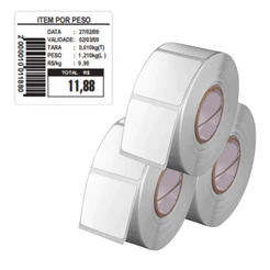 5 Rolos de Etiqueta Térmica Para Balanças 40x40mm - Toledo Prix