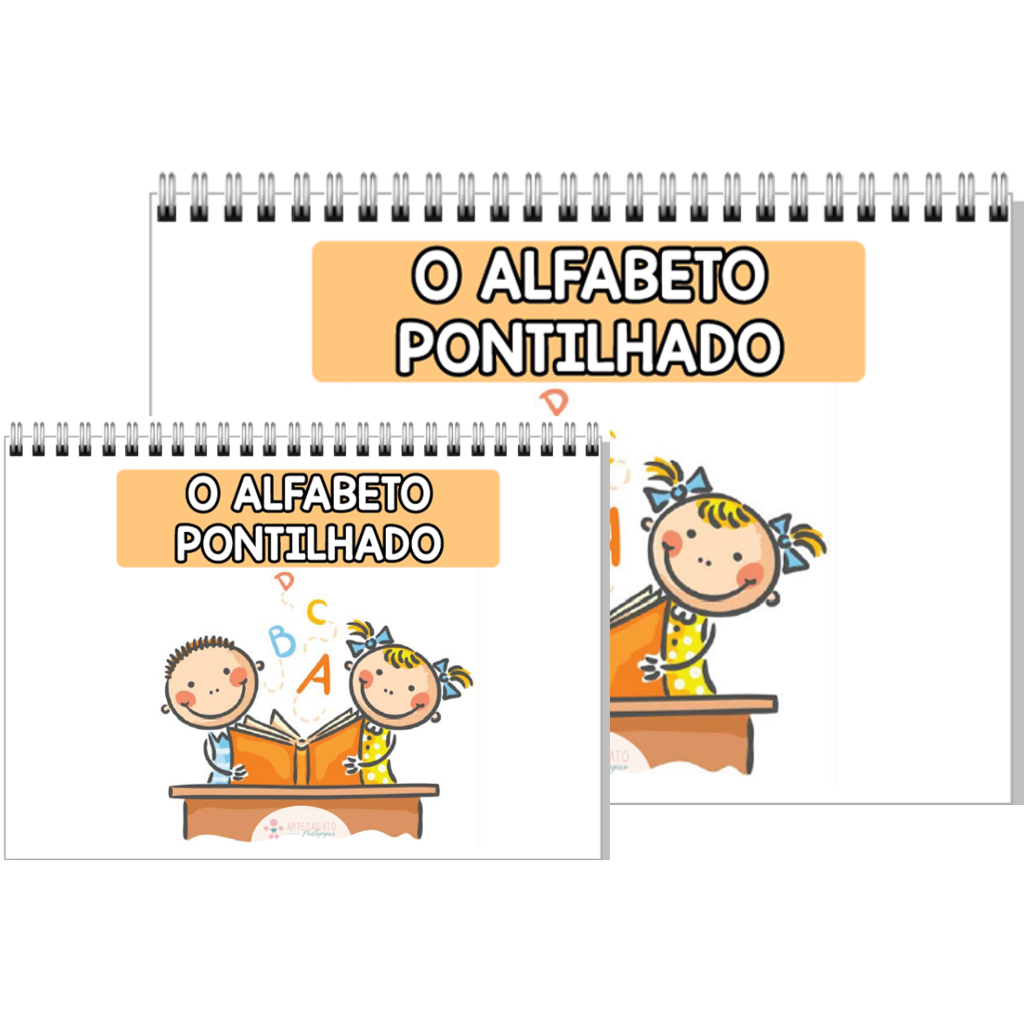 Livro de atividades infantil para alfabetização impresso - ALFABETO PONTILHADO A5 PEQUENA