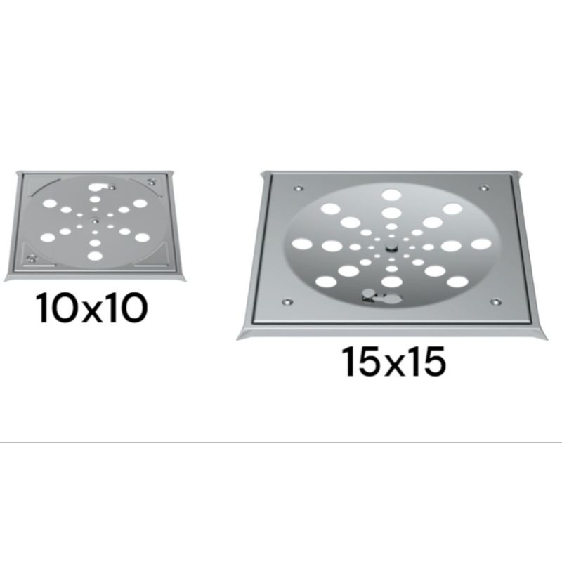 Ralo quadrado Com Caixilho Inox (opções 10x10 e 15x15)