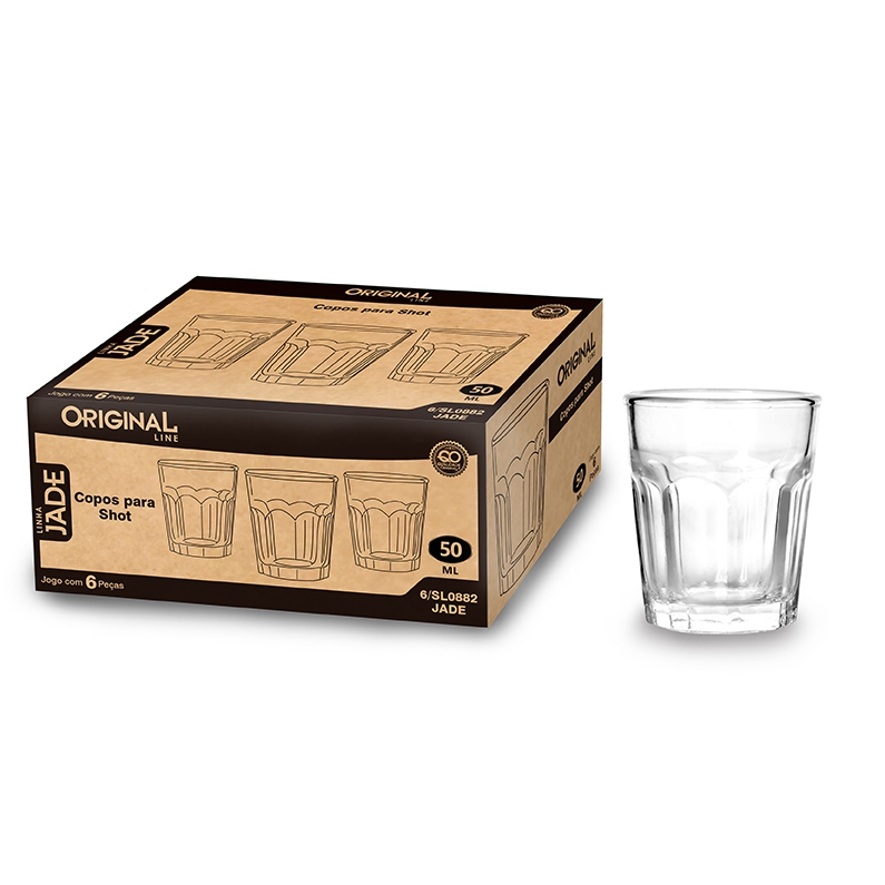 Kit 06 Copos Bristol 60ml Licor Cachaça Tequila shot