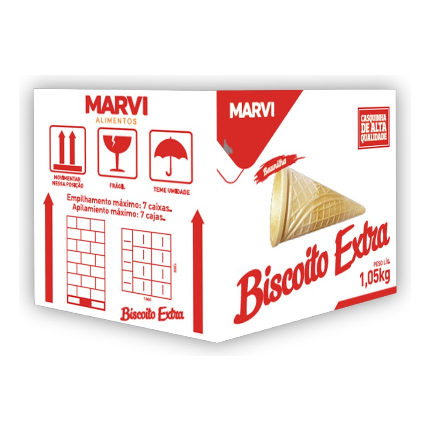 Casquinha Biscoito EXTRA Marvi Sorvete Ou Cone C/ 300 Un em Oferta na Shopee