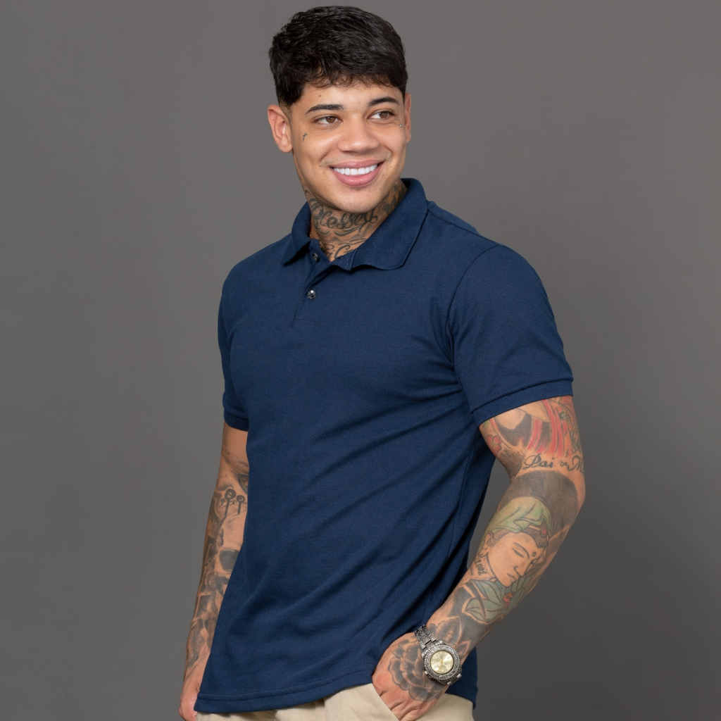 Camisa Gola Polo Masculina Lisa PREMIUM Barata 100% ALGODÃO