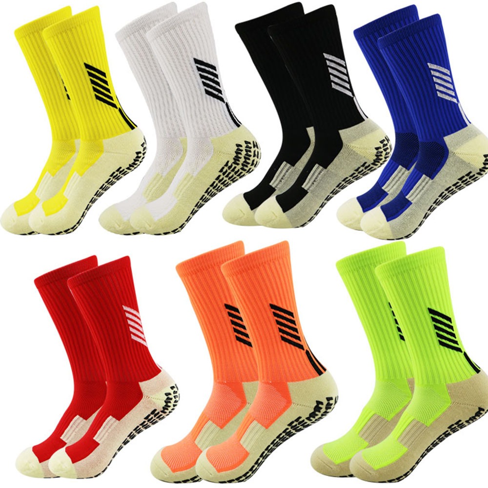 KIT 5 Pares Meias de futebol Meias Esportivas De Algodão Antiderrapantes De Alta Qualidade (Listra)