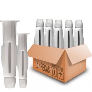 200pcs Bucha Mu Sfor 8mm P/ Drywall Bloco Tijolo Oco em Oferta na Shopee
