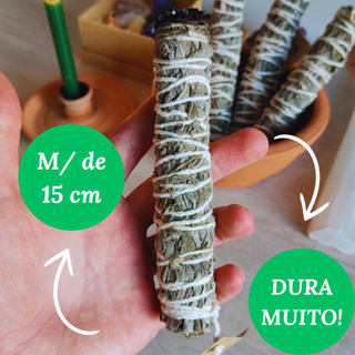 Incenso de Sálvia Branca em Bastão - Bastão de Sálvia Branca In Natura para Defumação em Oferta na Shopee