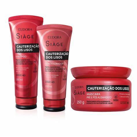 Combo Siàge Cauterização dos Lisos: Shampoo 250ml + Condicionador 200ml + Máscara Capilar 250g