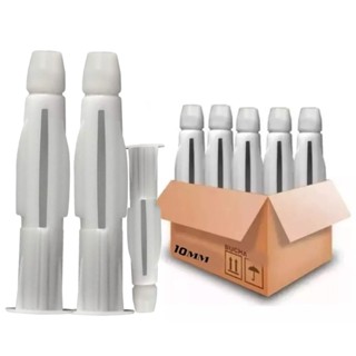 100pcs Bucha Mu Sfor 10mm P/ Drywall Bloco Tijolo Oco em Oferta na Shopee