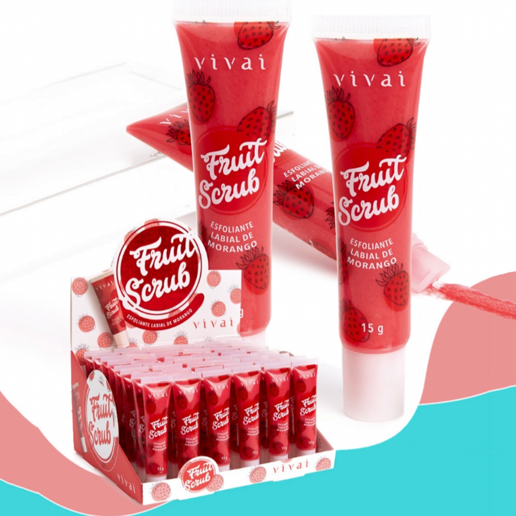Fruit Scrub Esfoliante Labial de Morango VIVAI 3105.1.1