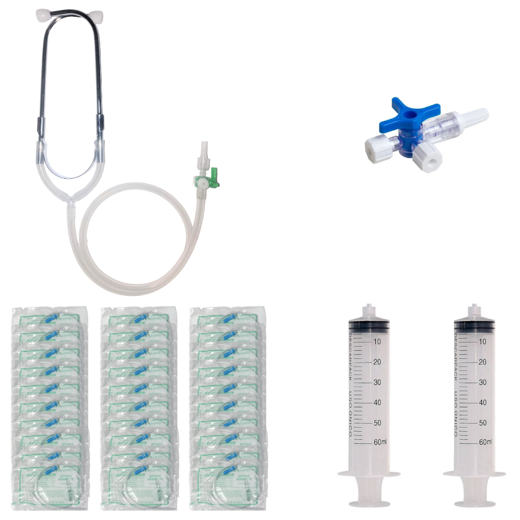 Kit Ozonioterapia Estetoscópio + Insuflação Vaginal 30 Sonda